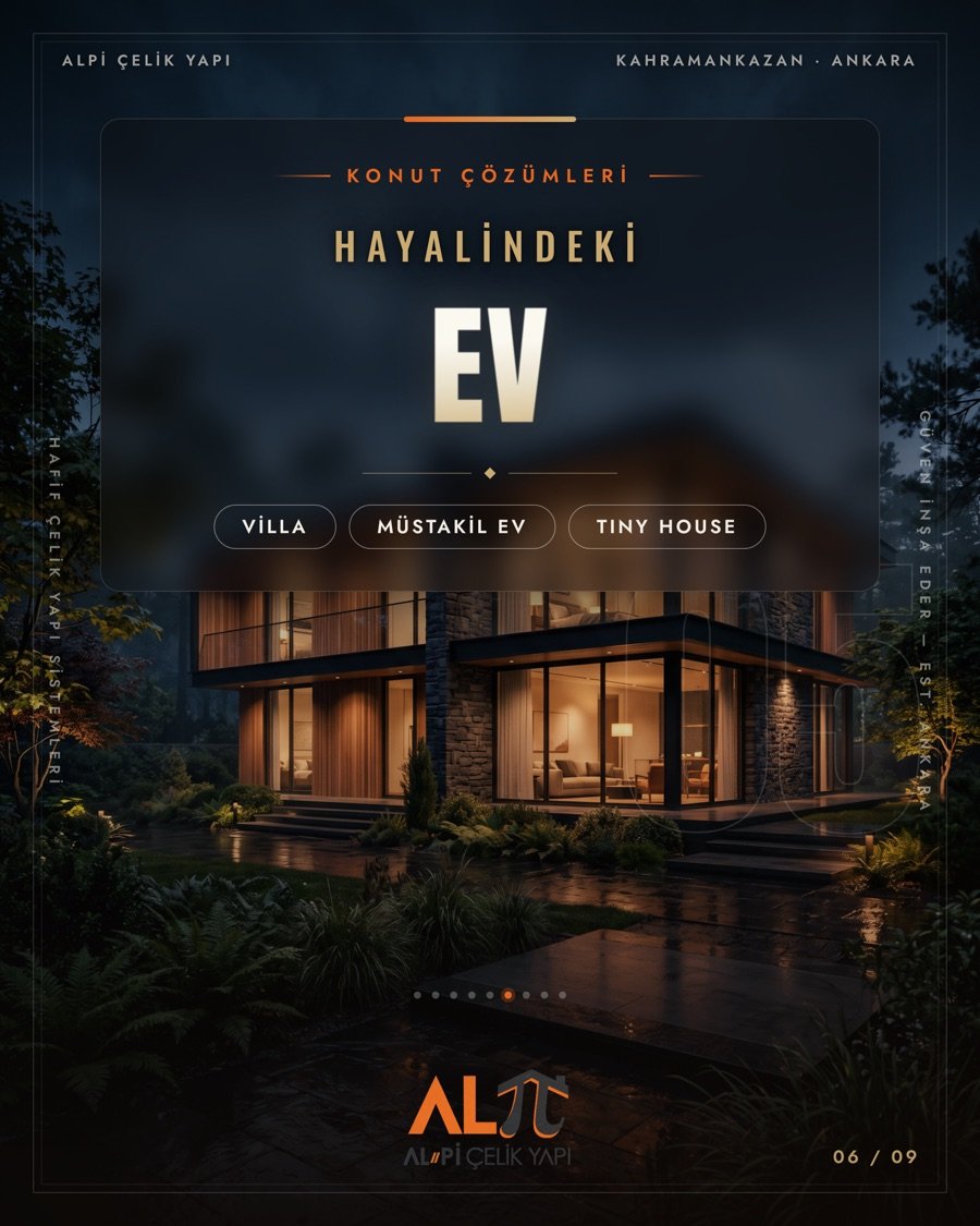 Alpi Çelik Yapı villa projesi paylaşımı