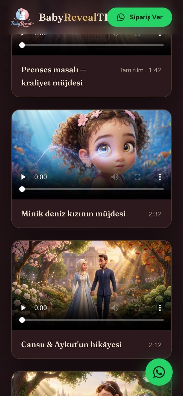 Örnek filmlerin listelendiği bölüm