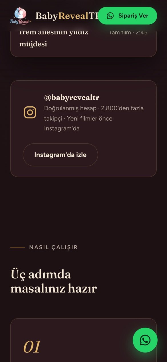 Sipariş adımlarının anlatıldığı bölüm